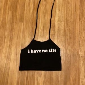 Shein crop halter top with tie